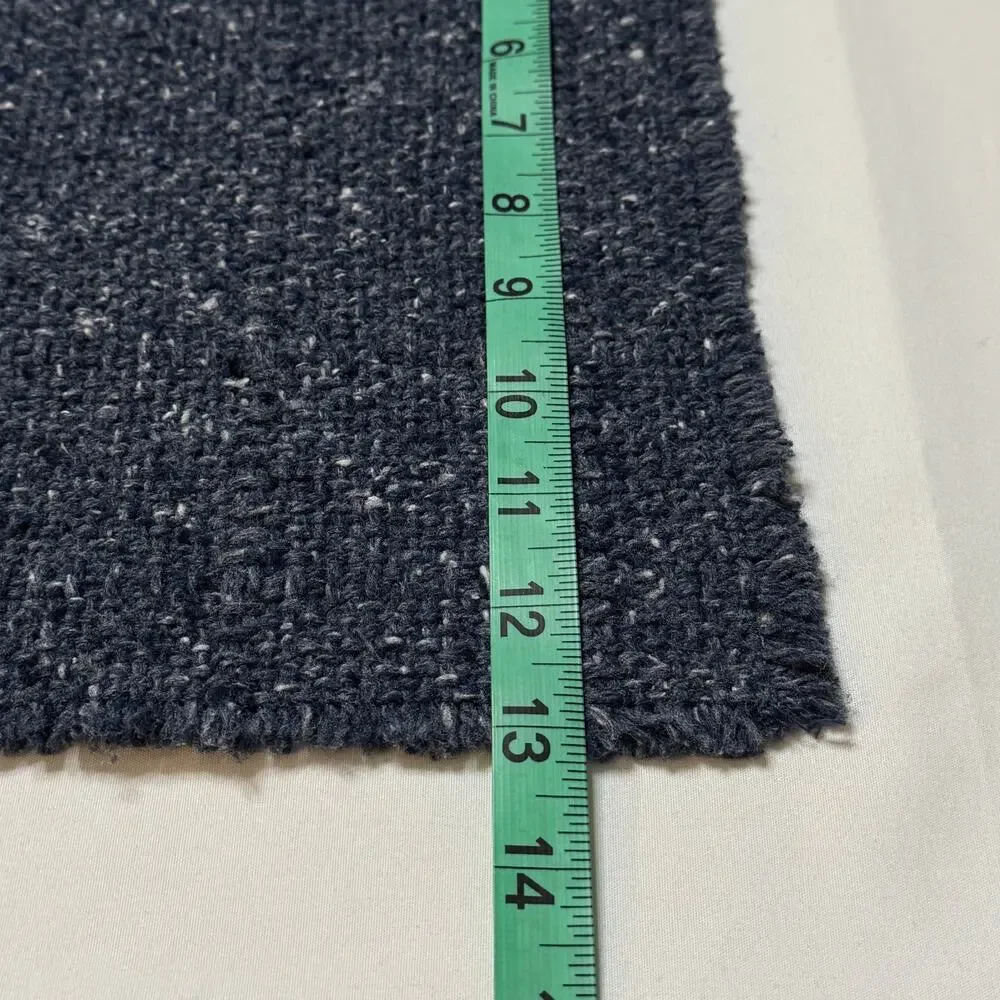 Classic‎ Blue Heathered Fringe Tweed Placemats Set of 4 Urban Metro Minimalist